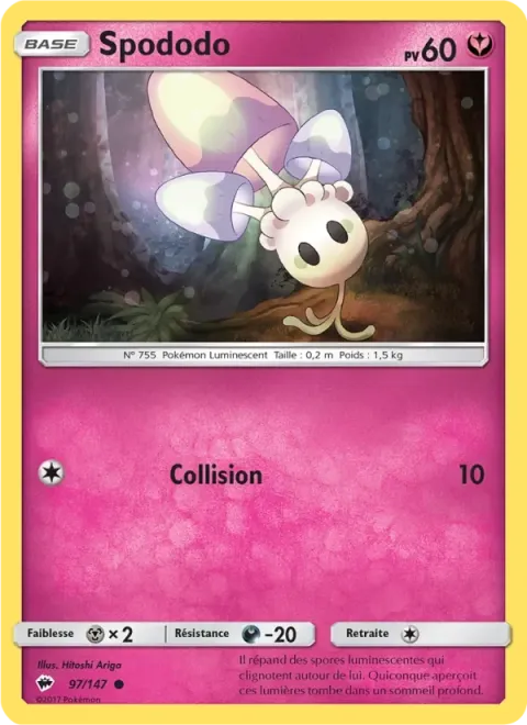 Carte Pokémon Spododo 097/147, extension Ombres Ardentes