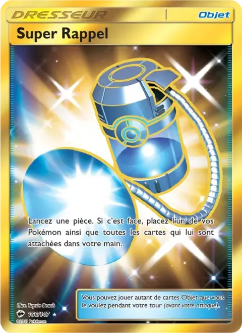 Carte Pokémon Super Rappel 166/147, extension Ombres Ardentes