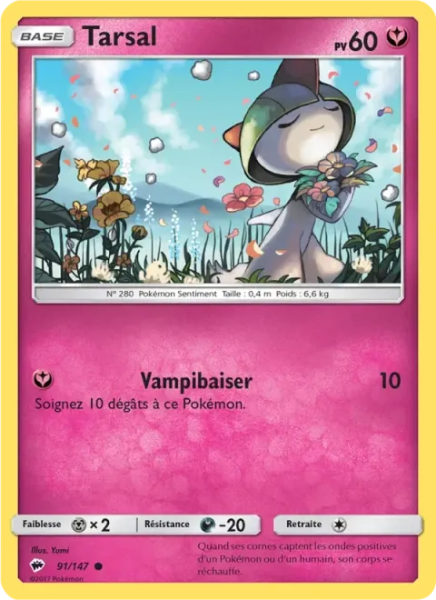 Carte Pokémon Tarsal 091/147, extension Ombres Ardentes