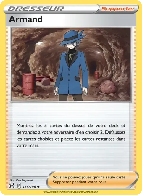 Carte Pokémon Armand 166/196, extension Origine Perdue