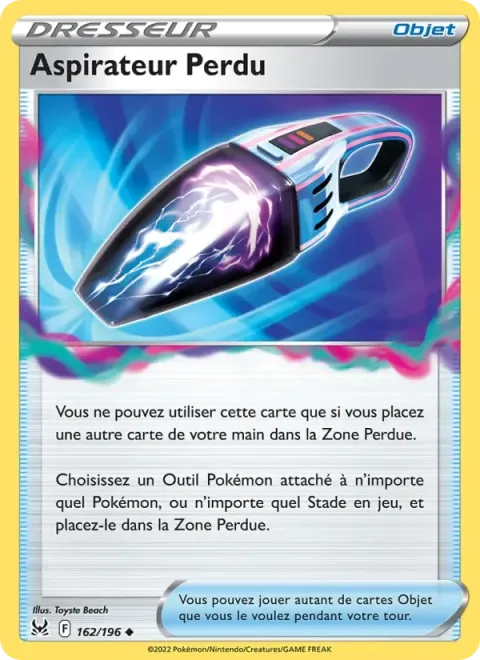 Carte Pokémon Aspirateur Perdu 162/196, extension Origine Perdue