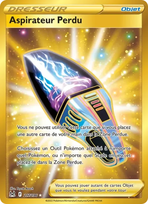 Carte Pokémon Aspirateur Perdu 217/196, extension Origine Perdue
