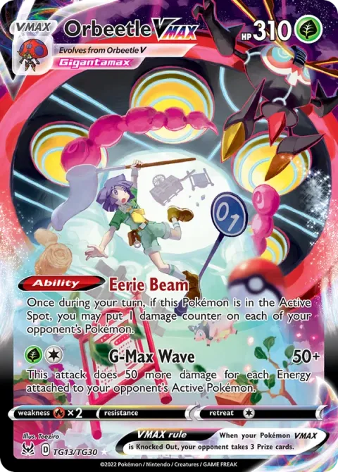 Carte Pokémon Astronelle VMAX TG13/TG30, extension Origine Perdue