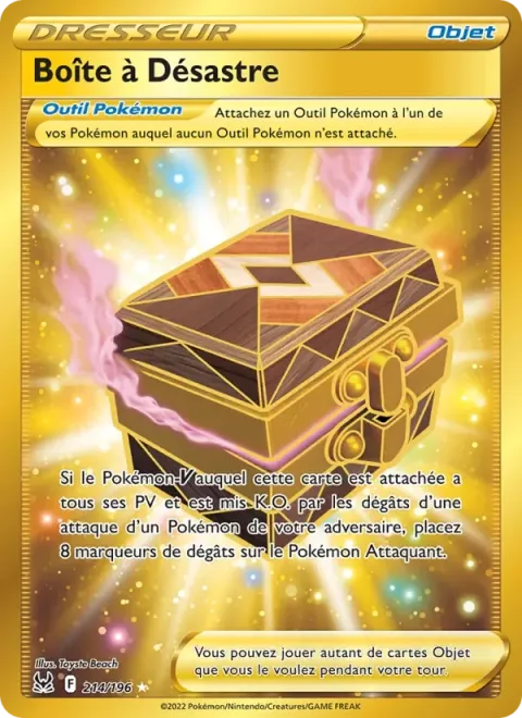Carte Pokémon Boîte à Désastre 214/196, extension Origine Perdue