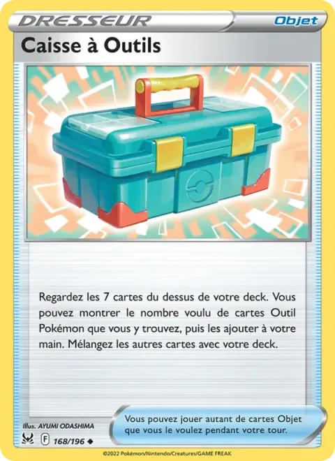 Carte Pokémon Caisse à Outils 168/196, extension Origine Perdue