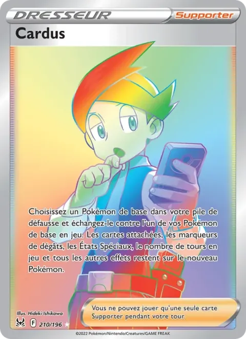 Carte Pokémon Cardus 210/196, extension Origine Perdue