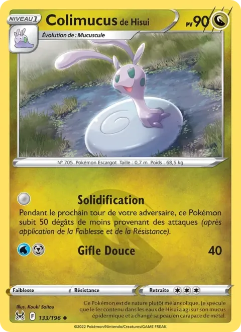 Carte Pokémon Colimucus de Hisui 133/196, extension Origine Perdue