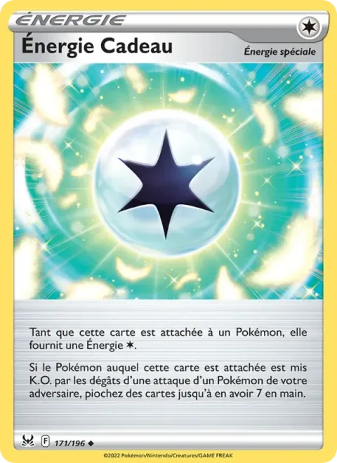 Carte Pokémon Énergie Cadeau 171/196, extension Origine Perdue