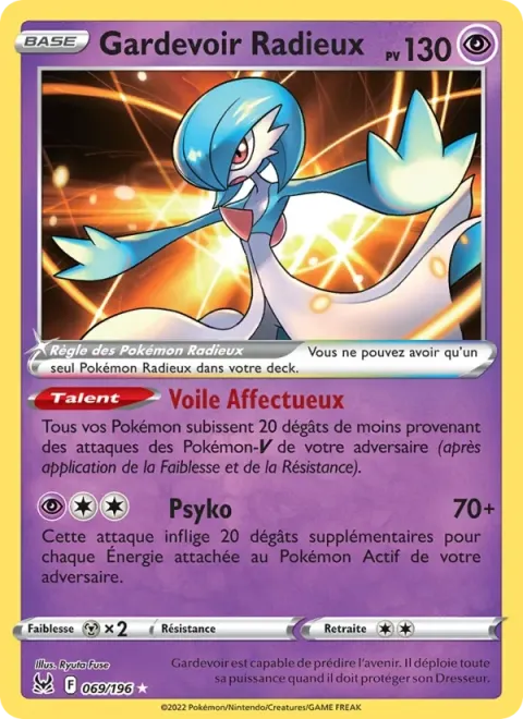 Carte Pokémon Gardevoir Radieux 069/196, extension Origine Perdue