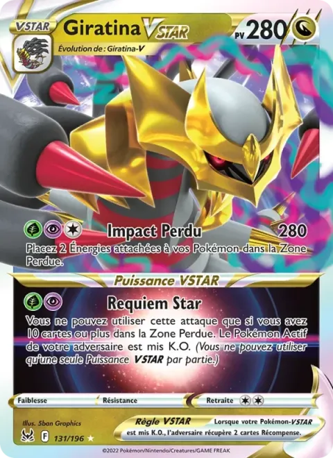 Carte Pokémon Giratina VSTAR 131/196, extension Origine Perdue
