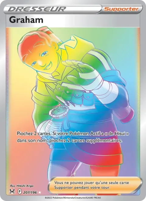 Carte Pokémon Graham 207/196, extension Origine Perdue