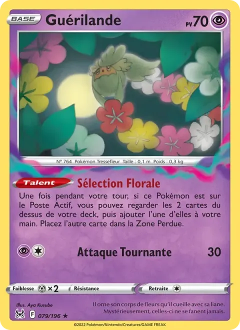 Carte Pokémon Guérilande 079/196, extension Origine Perdue