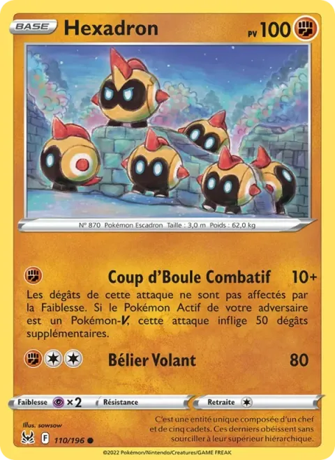 Carte Pokémon Hexadron 110/196, extension Origine Perdue