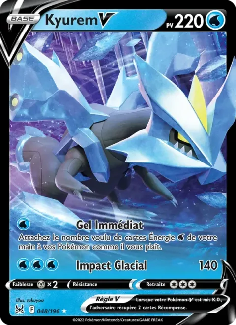 Carte Pokémon Kyurem V 048/196, extension Origine Perdue