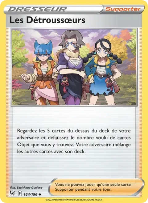Carte Pokémon Les Détroussœurs 164/196, extension Origine Perdue
