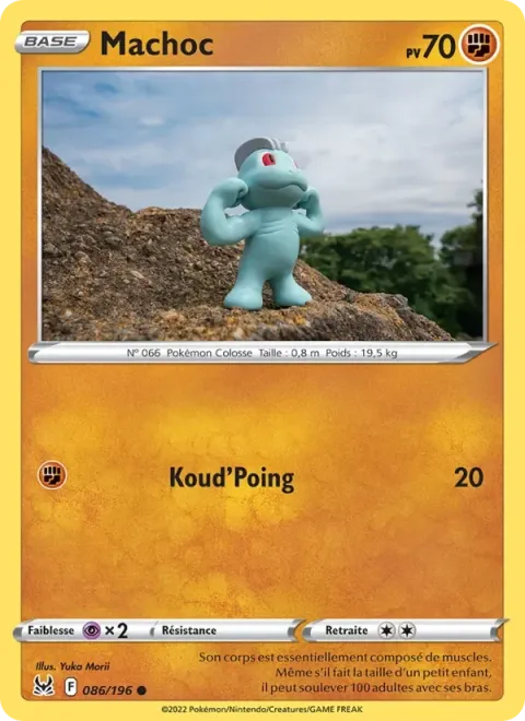 Carte Pokémon Machoc 086/196, extension Origine Perdue