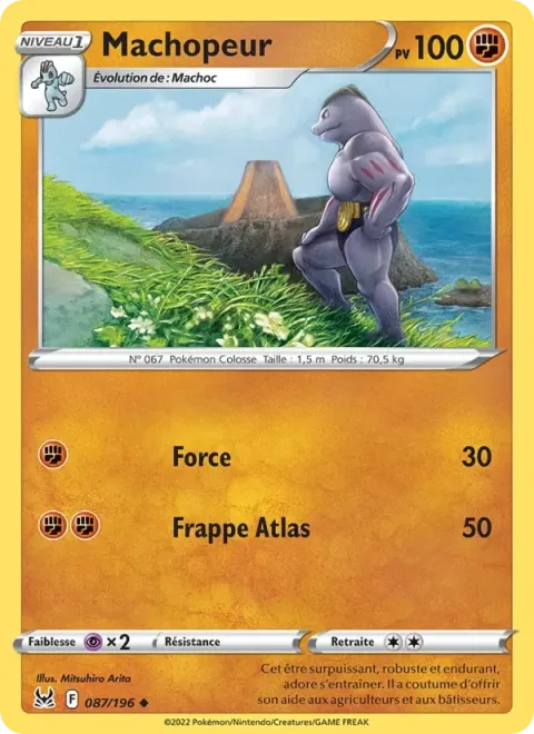Carte Pokémon Machopeur 087/196, extension Origine Perdue