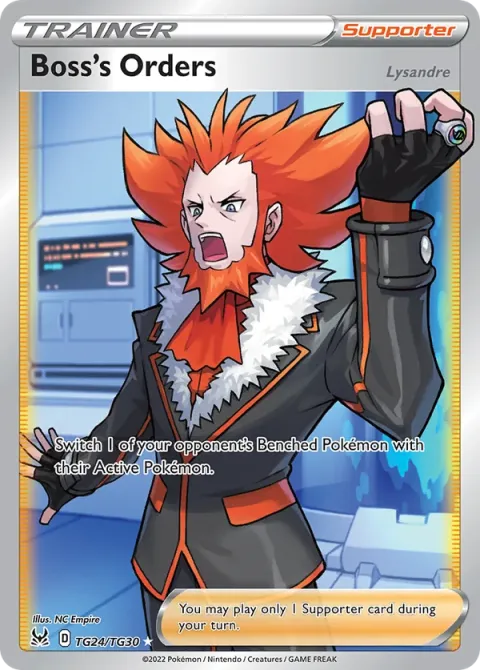 Carte Pokémon Ordres du Boss TG24/TG30, extension Origine Perdue