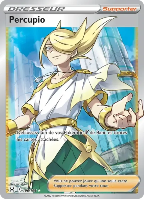 Carte Pokémon Percupio 196/196, extension Origine Perdue
