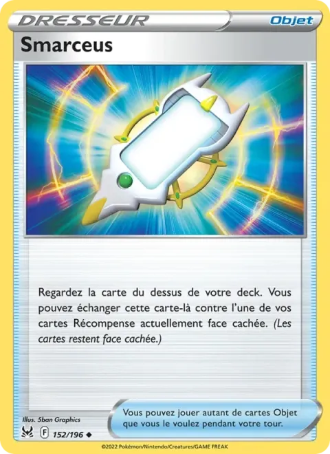 Carte Pokémon Smarceus 152/196, extension Origine Perdue