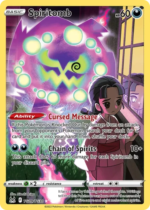 Carte Pokémon Spiritomb TG09/TG30, extension Origine Perdue