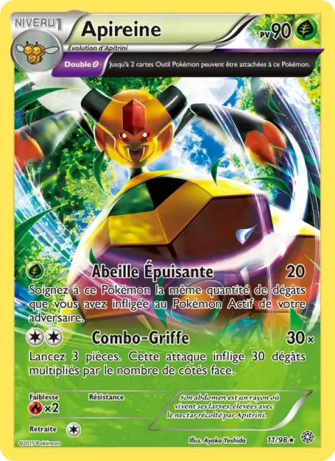 Carte Pokémon Apireine 011/098, extension Origines Antiques