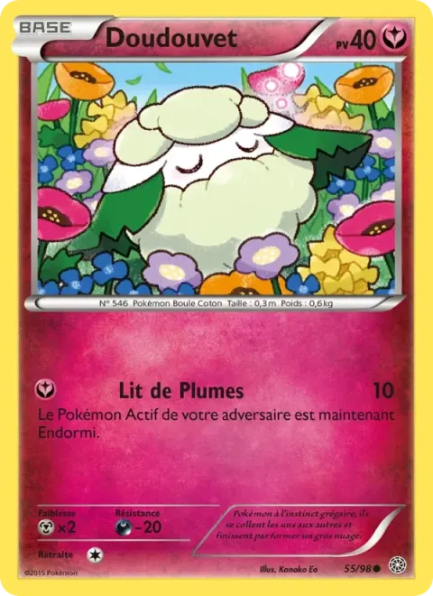 Carte Pokémon Doudouvet 055/098, extension Origines Antiques