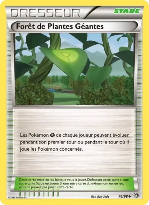 Carte Pokémon Forêt de Plantes Géantes 074/098, extension Origines Antiques