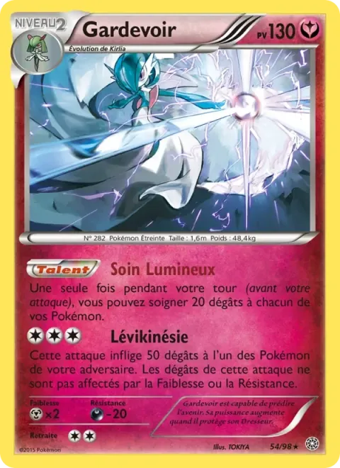 Carte Pokémon Gardevoir 054/098, extension Origines Antiques