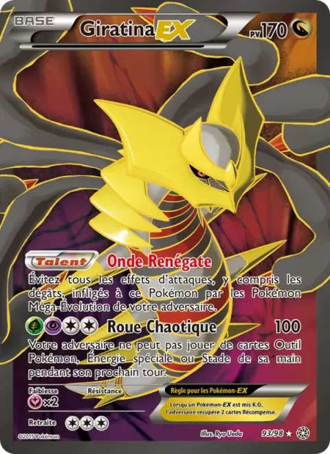 Carte Pokémon Giratina EX 093/098, extension Origines Antiques