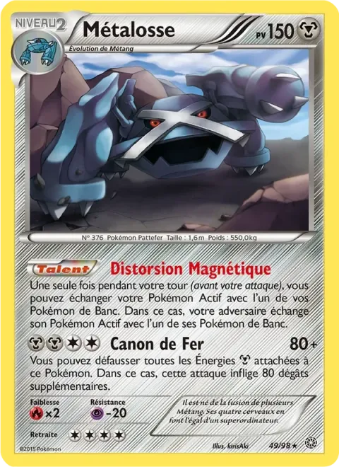 Carte Pokémon Métalosse 049/098, extension Origines Antiques