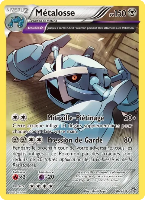 Carte Pokémon Métalosse 050/098, extension Origines Antiques