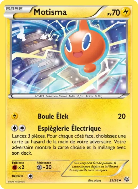 Carte Pokémon Motisma 029/098, extension Origines Antiques