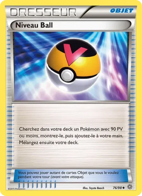 Carte Pokémon Niveau Ball 076/098, extension Origines Antiques
