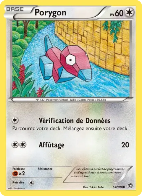 Carte Pokémon Porygon 064/098, extension Origines Antiques