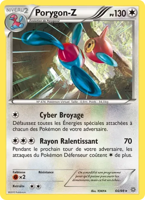 Carte Pokémon Porygon-Z 066/098, extension Origines Antiques