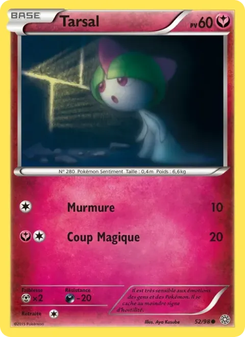 Carte Pokémon Tarsal 052/098, extension Origines Antiques