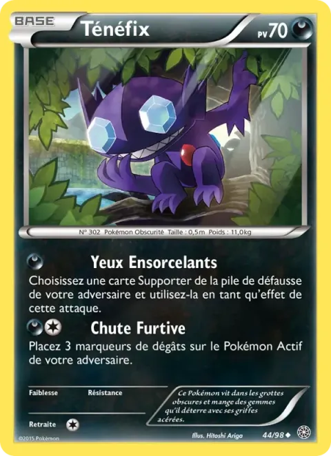 Carte Pokémon Ténéfix 044/098, extension Origines Antiques