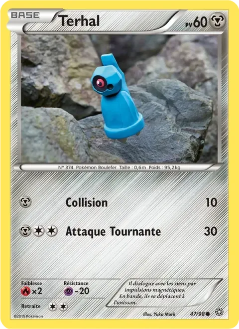 Carte Pokémon Terhal 047/098, extension Origines Antiques