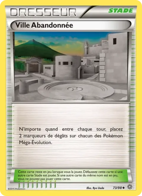 Carte Pokémon Ville Abandonnée 073/098, extension Origines Antiques