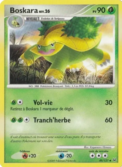 Carte Pokémon Boskara 049/127, extension Platine
