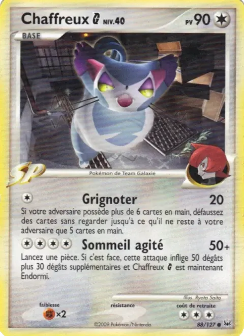 Carte Pokémon Chaffreux G 088/127, extension Platine