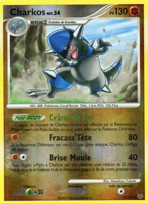 Carte Pokémon Charkos 013/127, extension Platine
