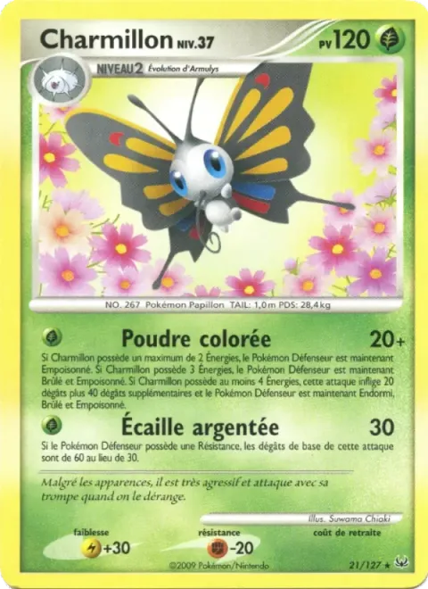 Carte Pokémon Charmillon 021/127, extension Platine