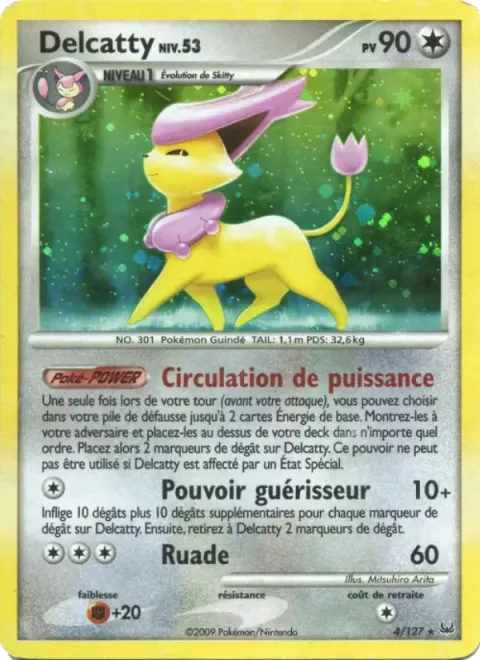Carte Pokémon Delcatty 004/127, extension Platine