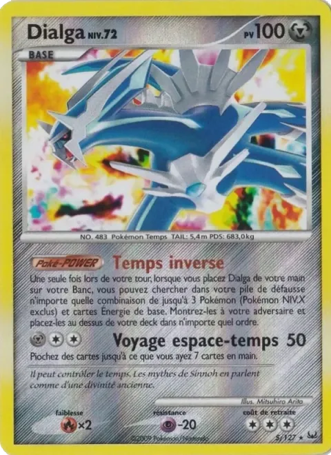 Carte Pokémon Dialga 005/127, extension Platine