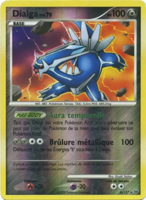 Carte Pokémon Dialga 006/127, extension Platine