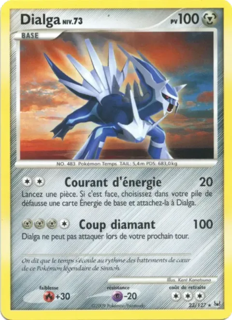 Carte Pokémon Dialga 023/127, extension Platine