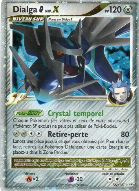 Carte Pokémon Dialga G NIV.X 122/127, extension Platine