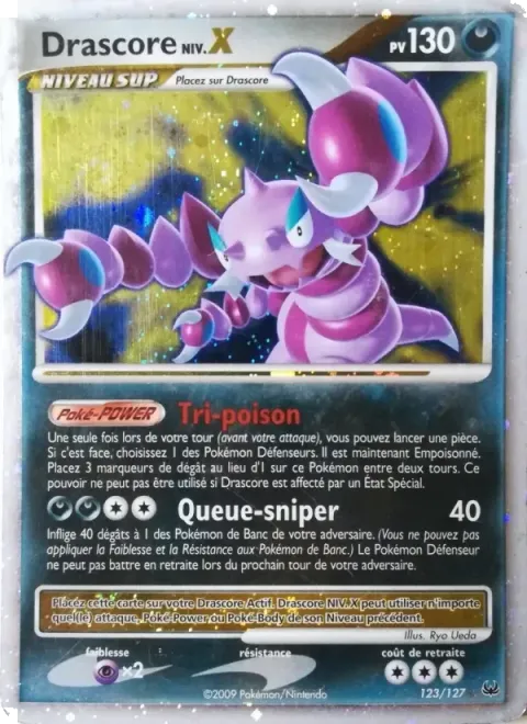 Carte Pokémon Drascore 123/127, extension Platine